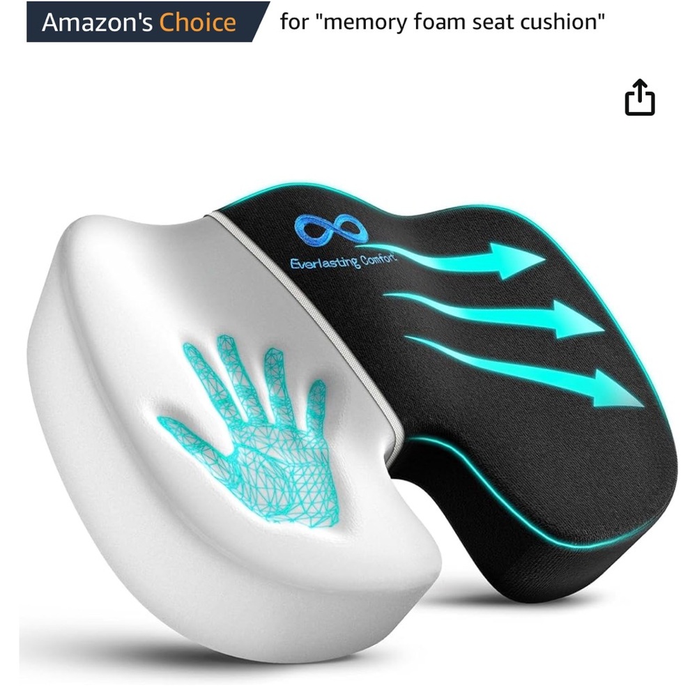 Everlasting comfort Memory foam seat cushion